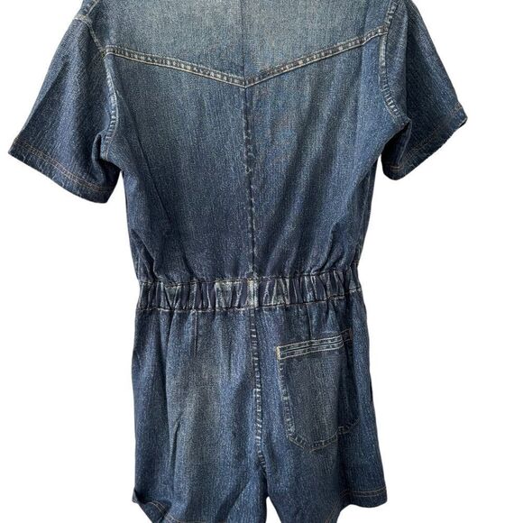 Rag & Bone Miramar Denim Cotton Romper Blue Women’s Size XS - Picture 13 of 14